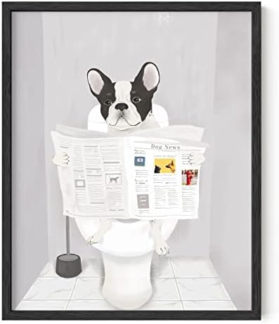 האוס וגוונים תפאורה לחדר אמבטיה כלבים מצחיקים - אמנות קיר אמבטיה מצחיקה של פוסטר כלבים | אמנות קיר וכרזות לבעלי